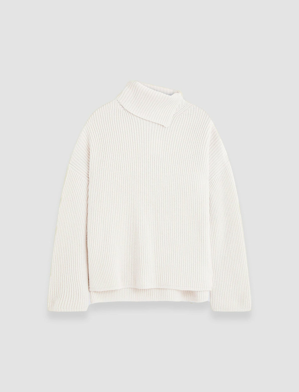 JOSEPH Fashion Women Light Cardigan Stitch High Neck Jumper Ivory