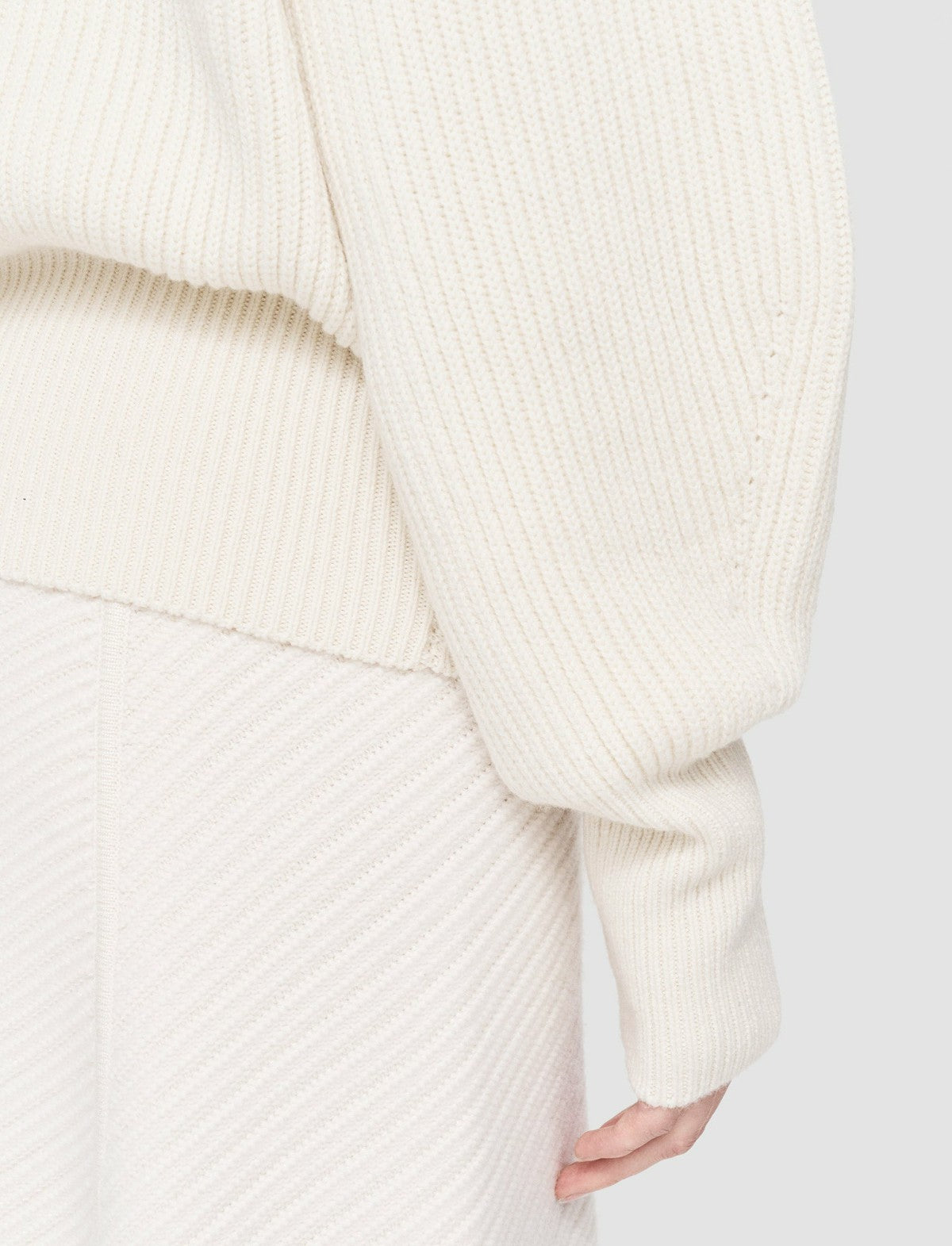 JOSEPH Fashion Women Light Cardigan Stitch Open Neck Jumper Ivory