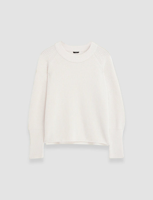 JOSEPH Fashion Women Light Cardigan Stitch Round Neck Jumper Ivory