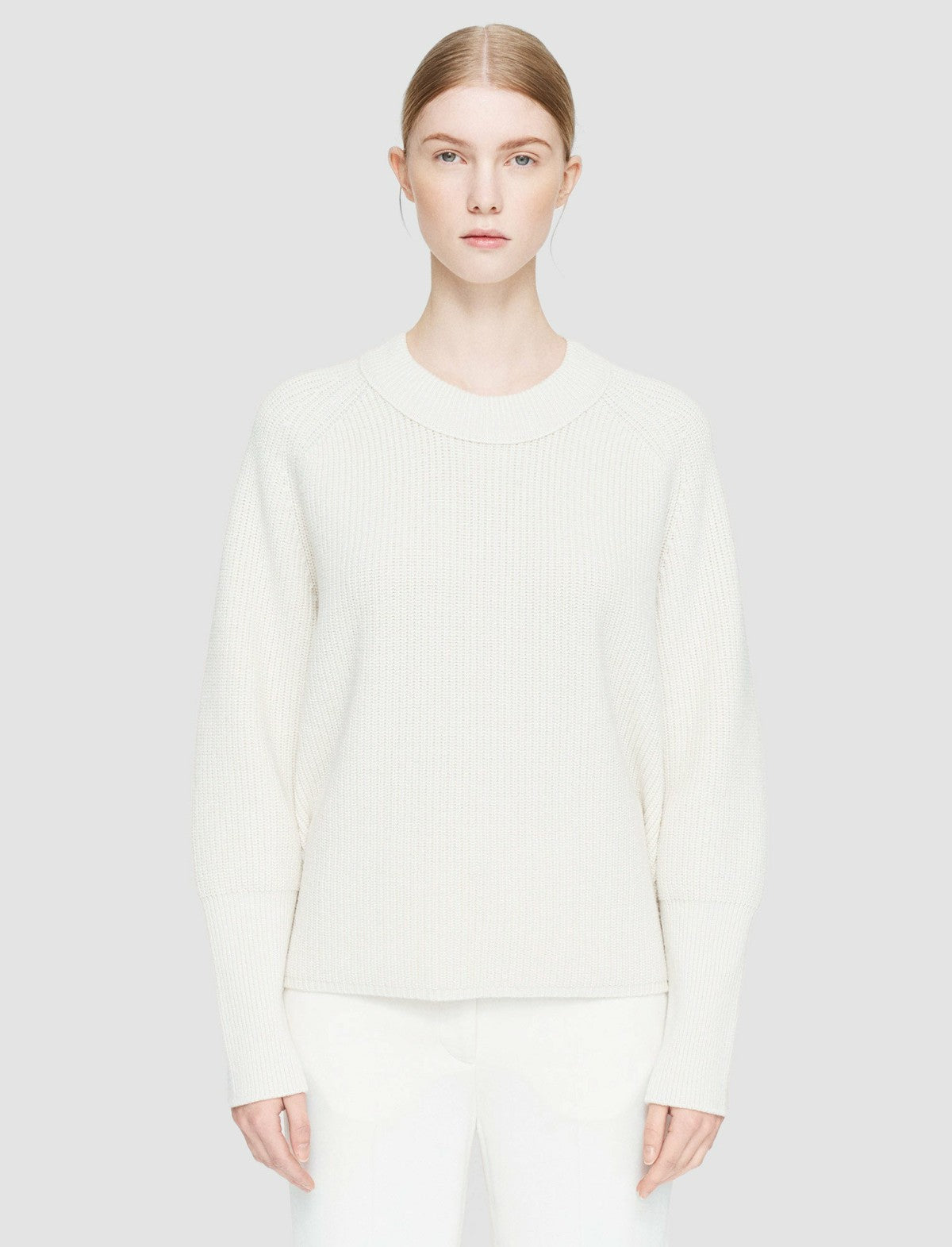 JOSEPH Fashion Women Light Cardigan Stitch Round Neck Jumper Ivory