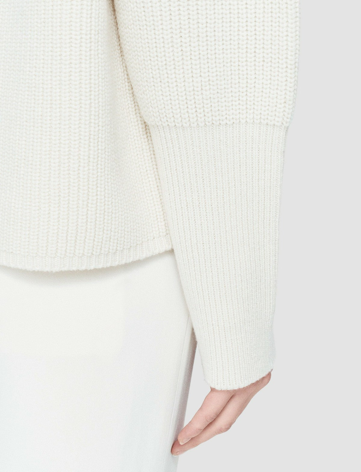JOSEPH Fashion Women Light Cardigan Stitch Round Neck Jumper Ivory
