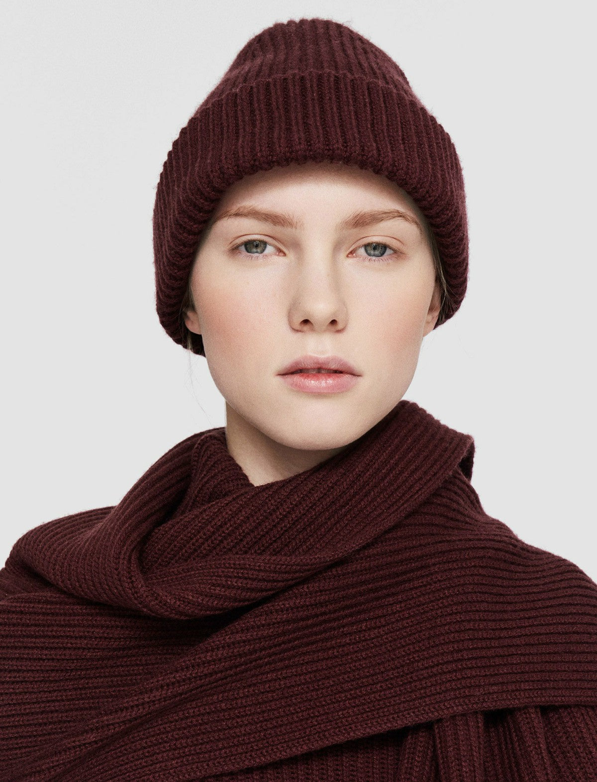 JOSEPH Fashion Women Light Cardigan Stitch Scarf Merlot
