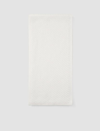 JOSEPH Fashion Women Diagonal Knit Scarf Ivory