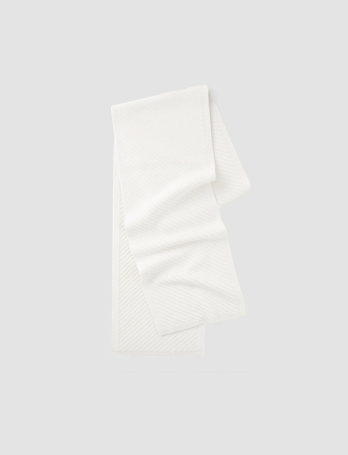 JOSEPH Fashion Women Diagonal Knit Scarf Ivory