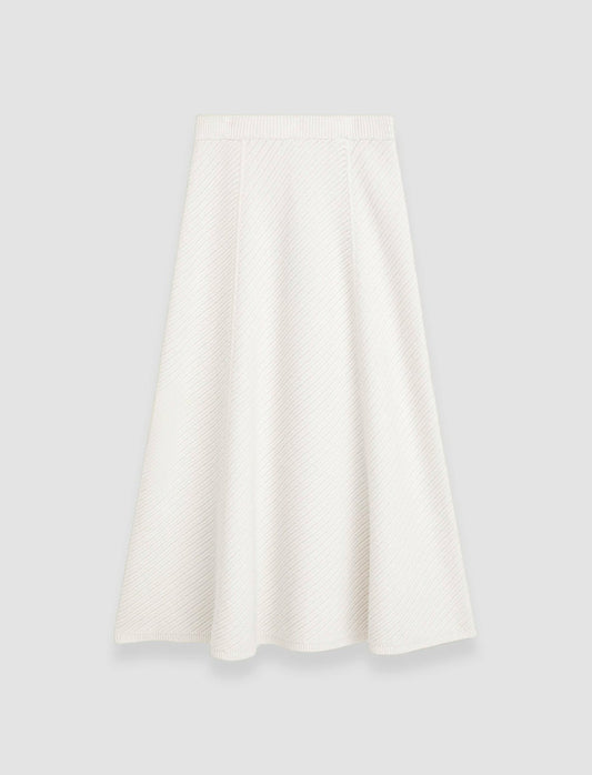JOSEPH Fashion Women Diagonal Knit Skirt Ivory