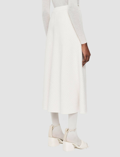 JOSEPH Fashion Women Diagonal Knit Skirt Ivory