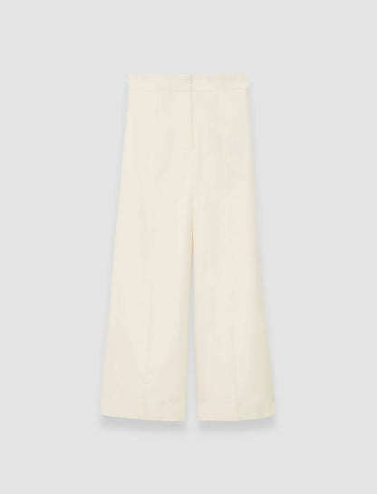 JOSEPH Fashion Women Soft Cotton Silk Thurlow Trousers Ivory