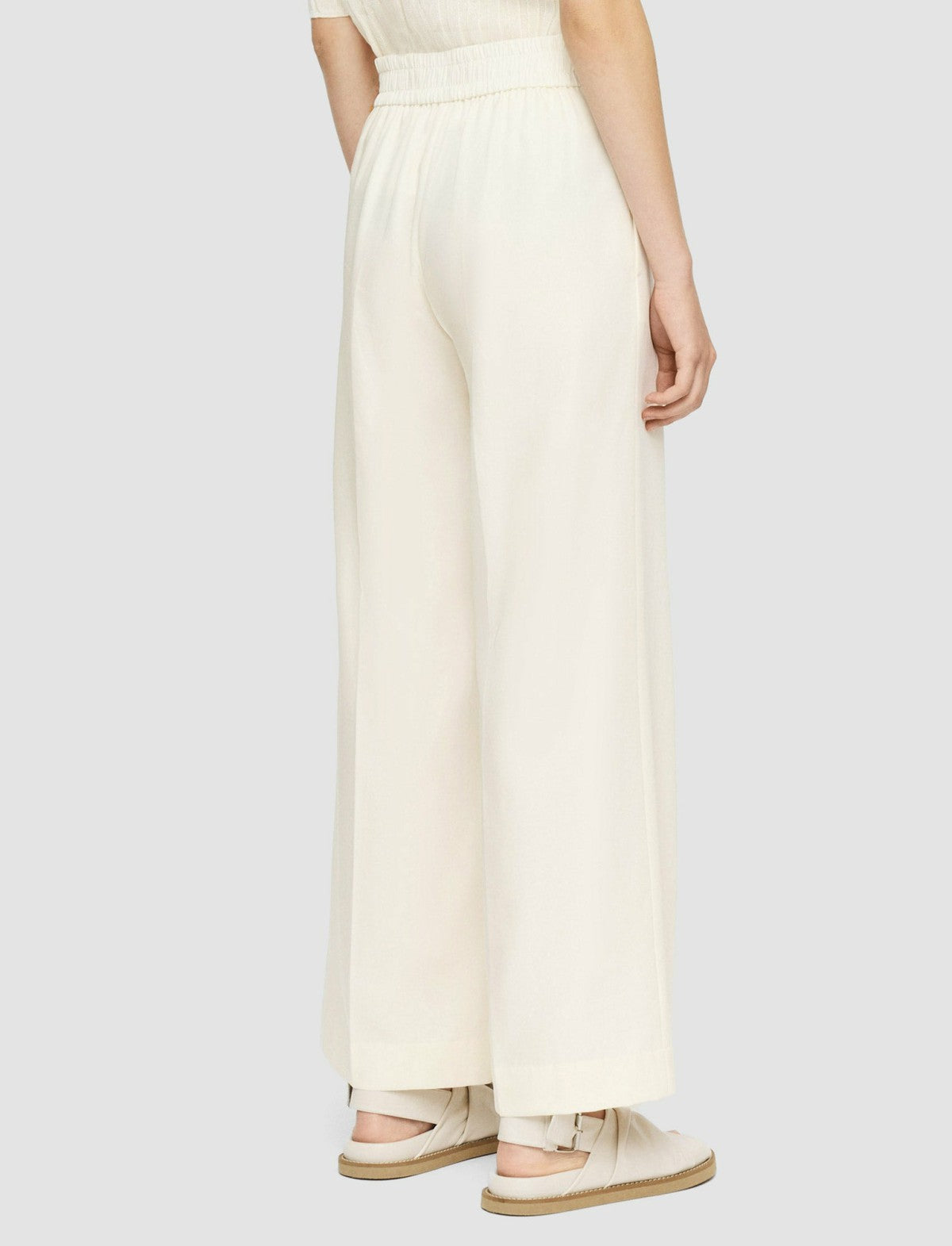 JOSEPH Fashion Women Soft Cotton Silk Thurlow Trousers Ivory