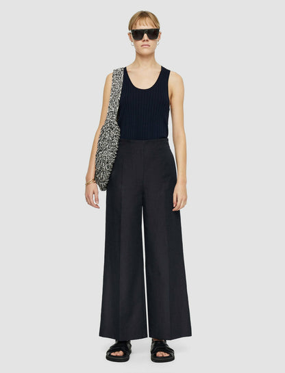 JOSEPH Fashion Women Soft Cotton Silk Thurlow Trousers Navy