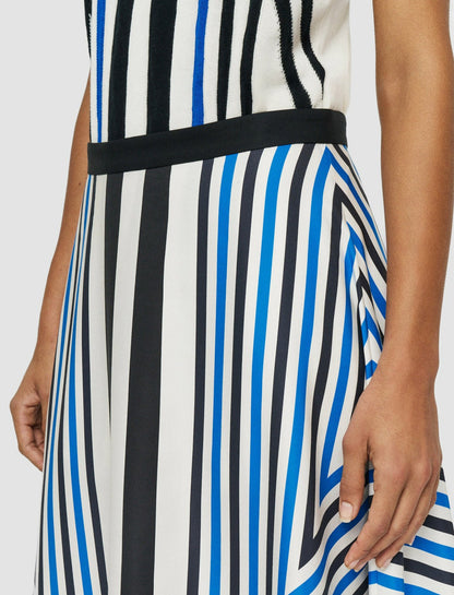 JOSEPH Fashion Women Cretto Print Avron Skirt Navy Combo