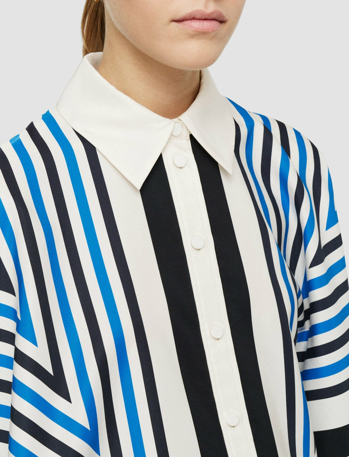 JOSEPH Fashion Women Cretto Print Arcole Shirt Navy Combo