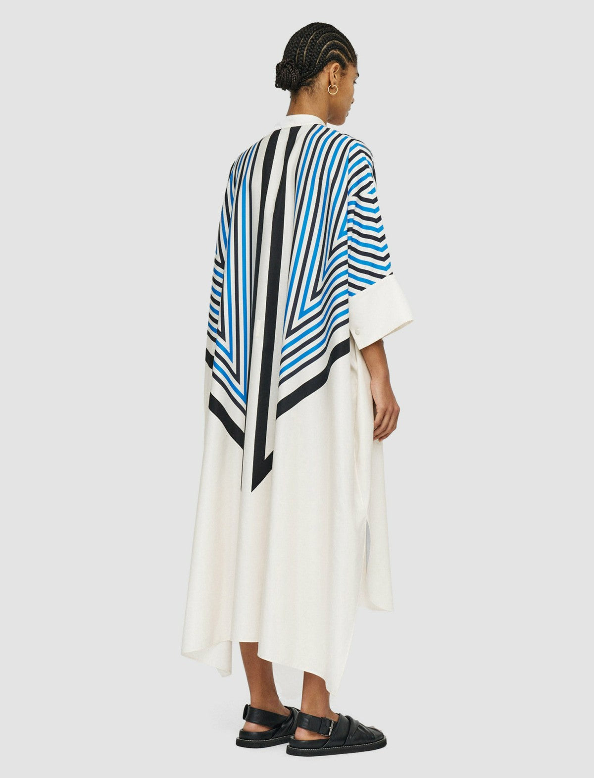 JOSEPH Fashion Women Cretto Print Dania Dress Navy Combo