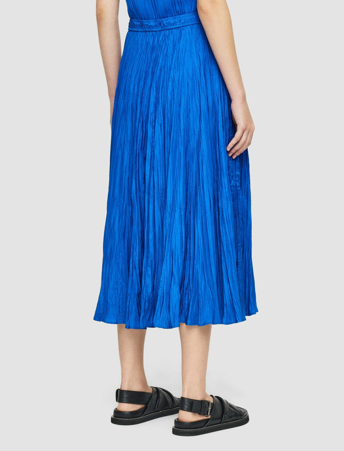 JOSEPH Fashion Women Sully Habotai Silk Skirt Ultramarine