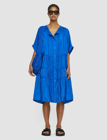 JOSEPH Fashion Women Habotai Silk Emile Dress Ultramarine
