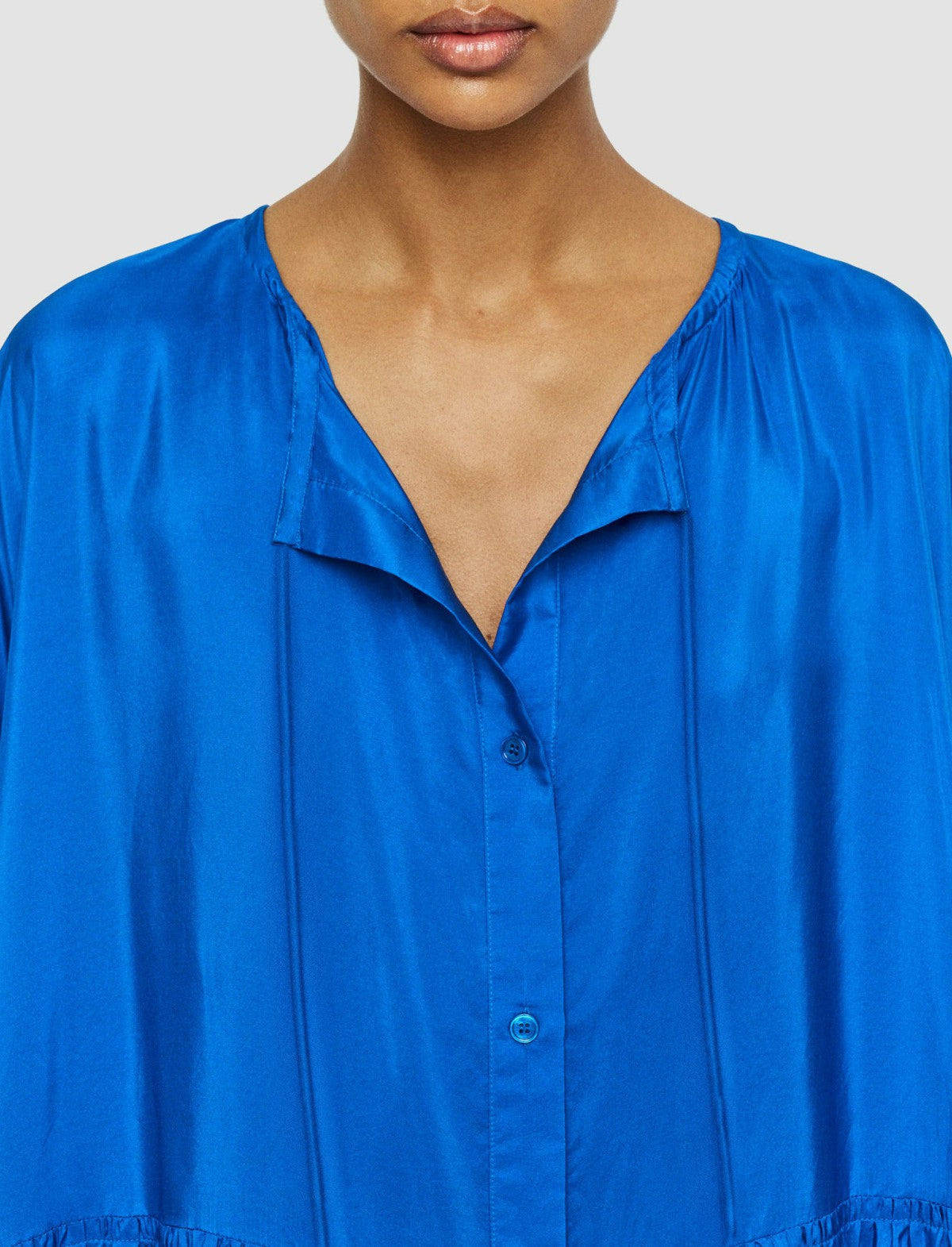 JOSEPH Fashion Women Habotai Silk Emile Dress Ultramarine