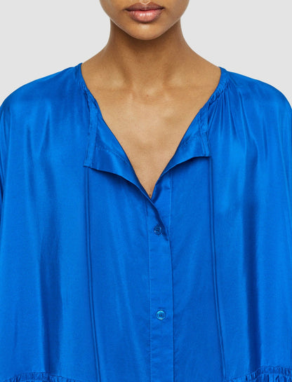 JOSEPH Fashion Women Habotai Silk Emile Dress Ultramarine