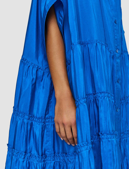 JOSEPH Fashion Women Habotai Silk Emile Dress Ultramarine