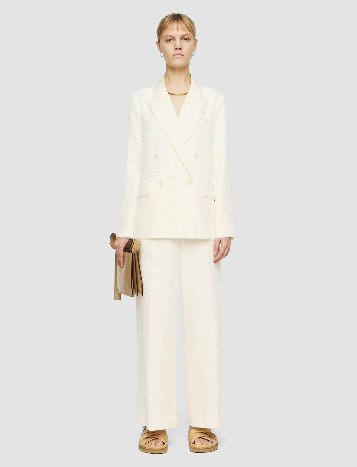 JOSEPH Fashion Women Soft Cotton Silk Jaden Jacket Ivory