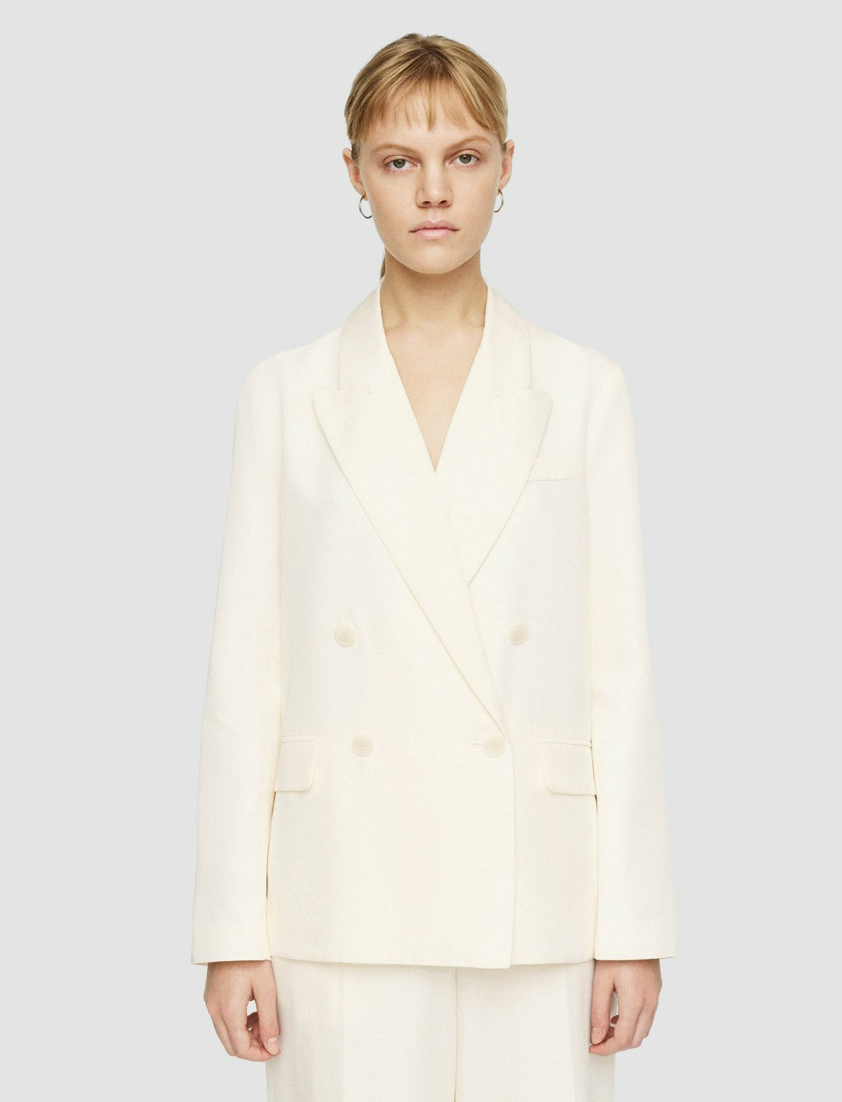 JOSEPH Fashion Women Soft Cotton Silk Jaden Jacket Ivory
