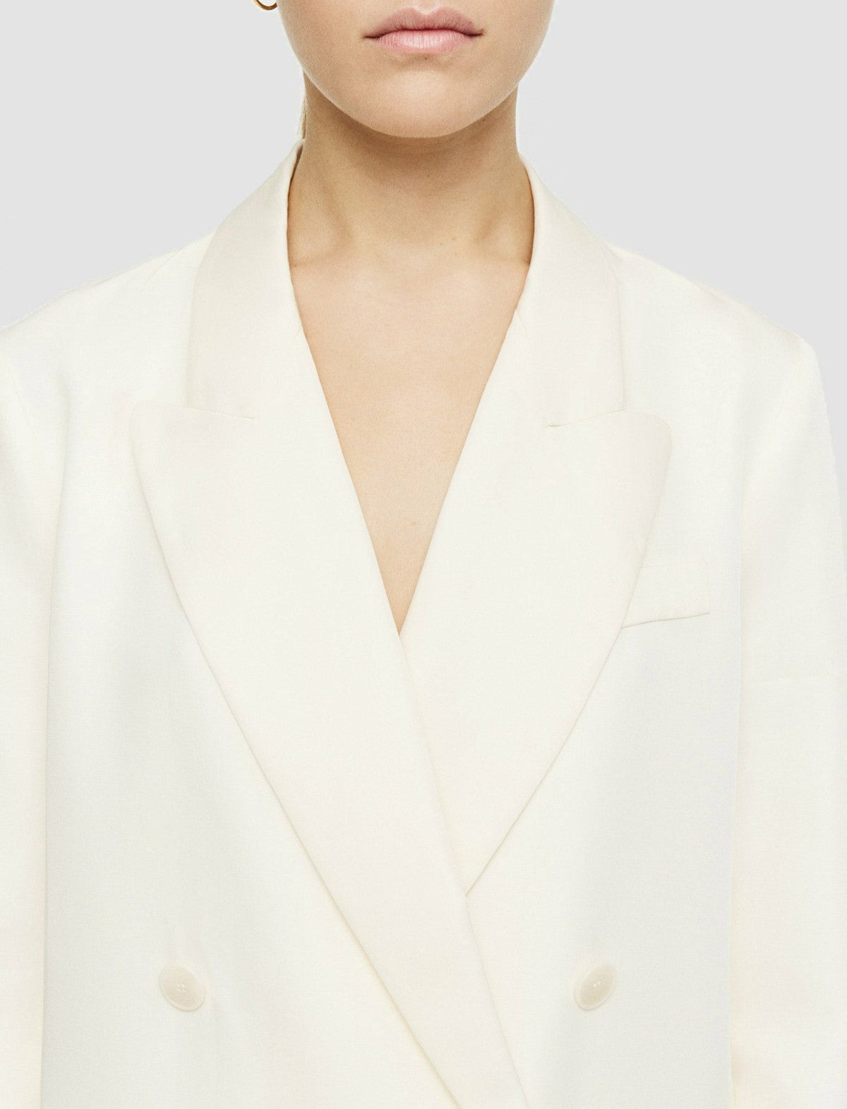 JOSEPH Fashion Women Soft Cotton Silk Jaden Jacket Ivory