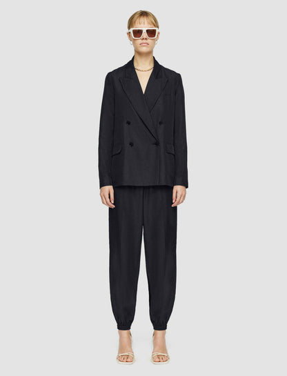 JOSEPH Fashion Women Soft Cotton Silk Jaden Jacket Navy