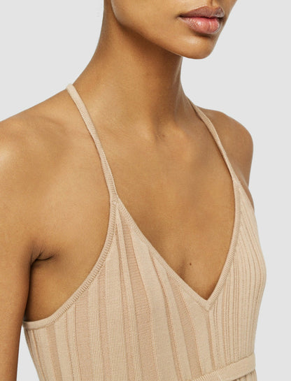 JOSEPH Fashion Women Airy Plissé Amicie Dress Sesame
