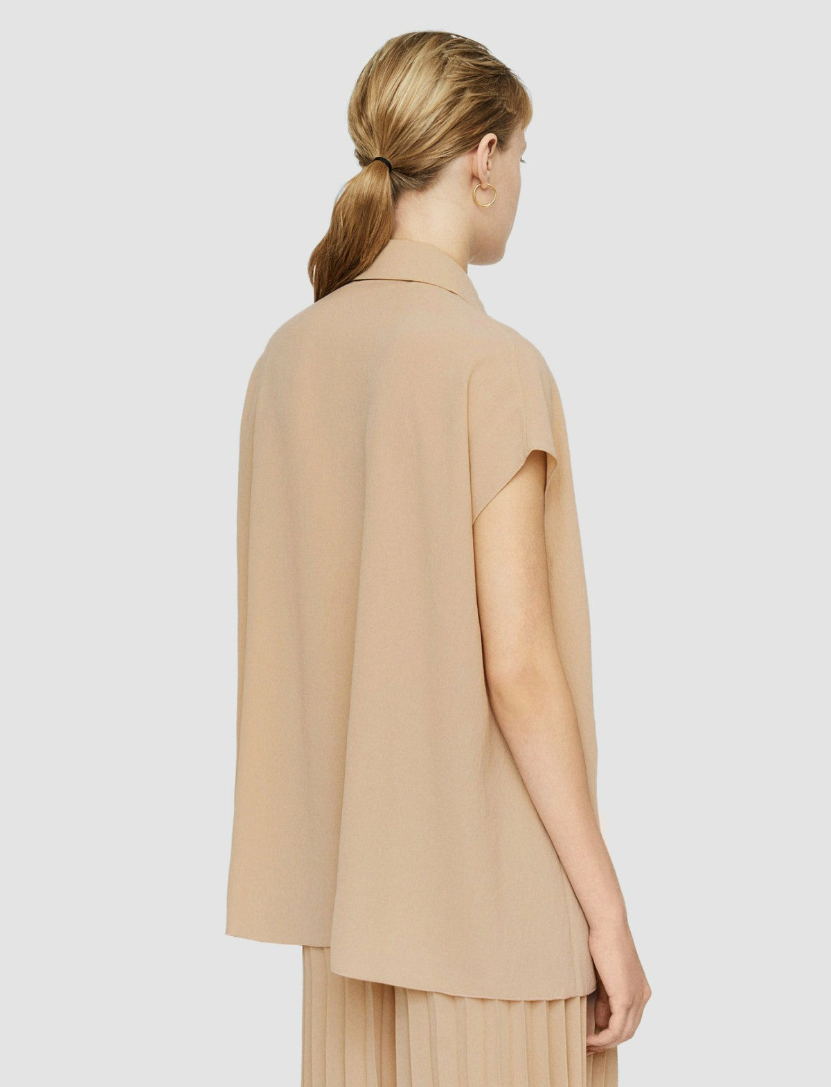 JOSEPH Fashion Women Airy Plissé Antin Blouse Sesame