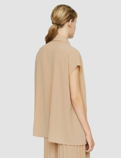JOSEPH Fashion Women Airy Plissé Antin Blouse Sesame