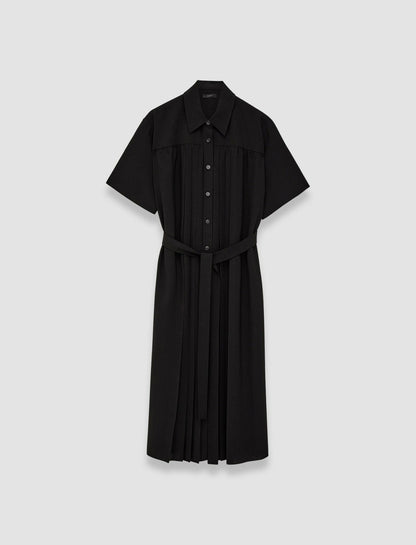 JOSEPH Fashion Women Airy Plissé Arcade Dress Black