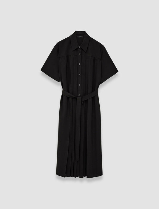 JOSEPH Fashion Women Airy Plissé Arcade Dress Black