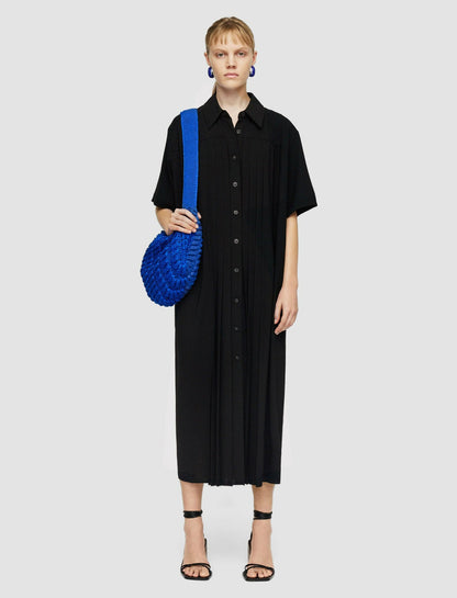 JOSEPH Fashion Women Airy Plissé Arcade Dress Black