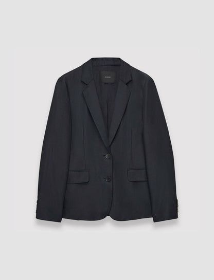 JOSEPH Fashion Women Soft Cotton Silk Belmore Jacket Navy