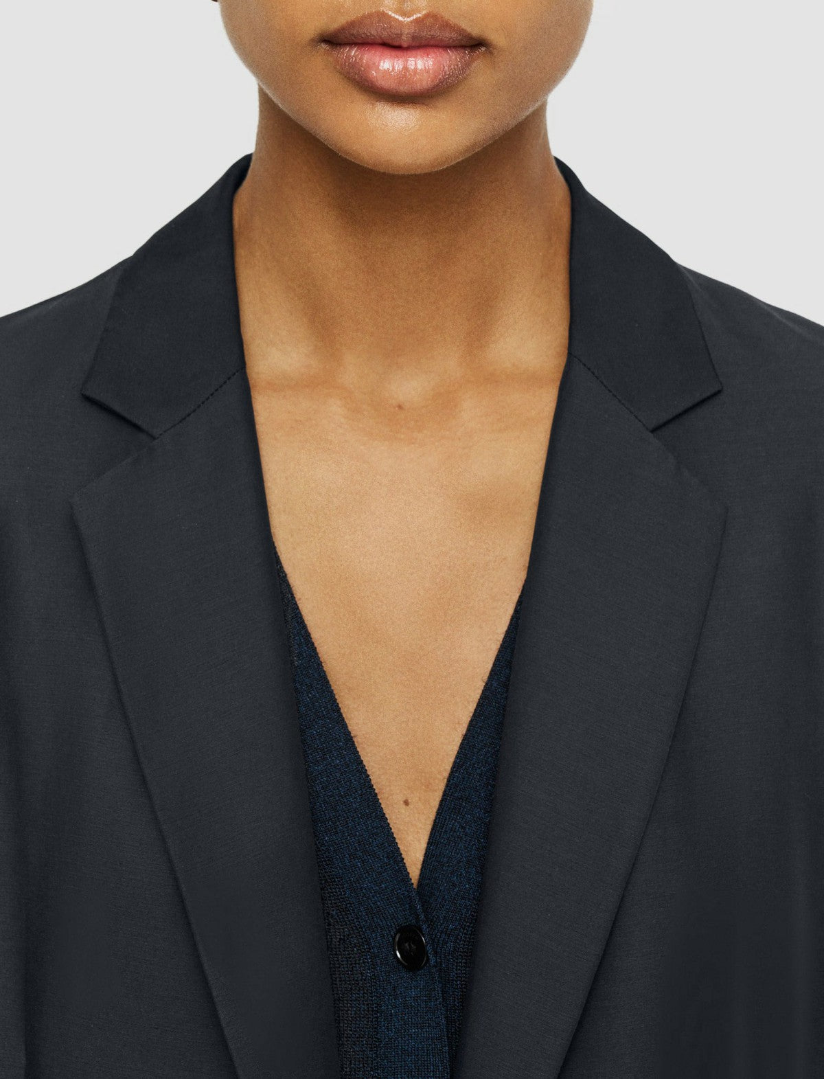 JOSEPH Fashion Women Soft Cotton Silk Belmore Jacket Navy