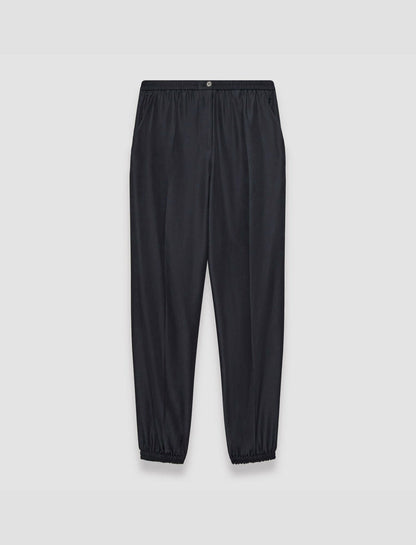 JOSEPH Fashion Women Taio Soft Cotton Silk Trousers Navy