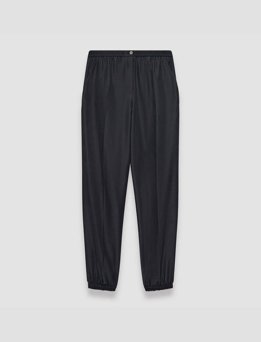 JOSEPH Fashion Women Taio Soft Cotton Silk Trousers Navy