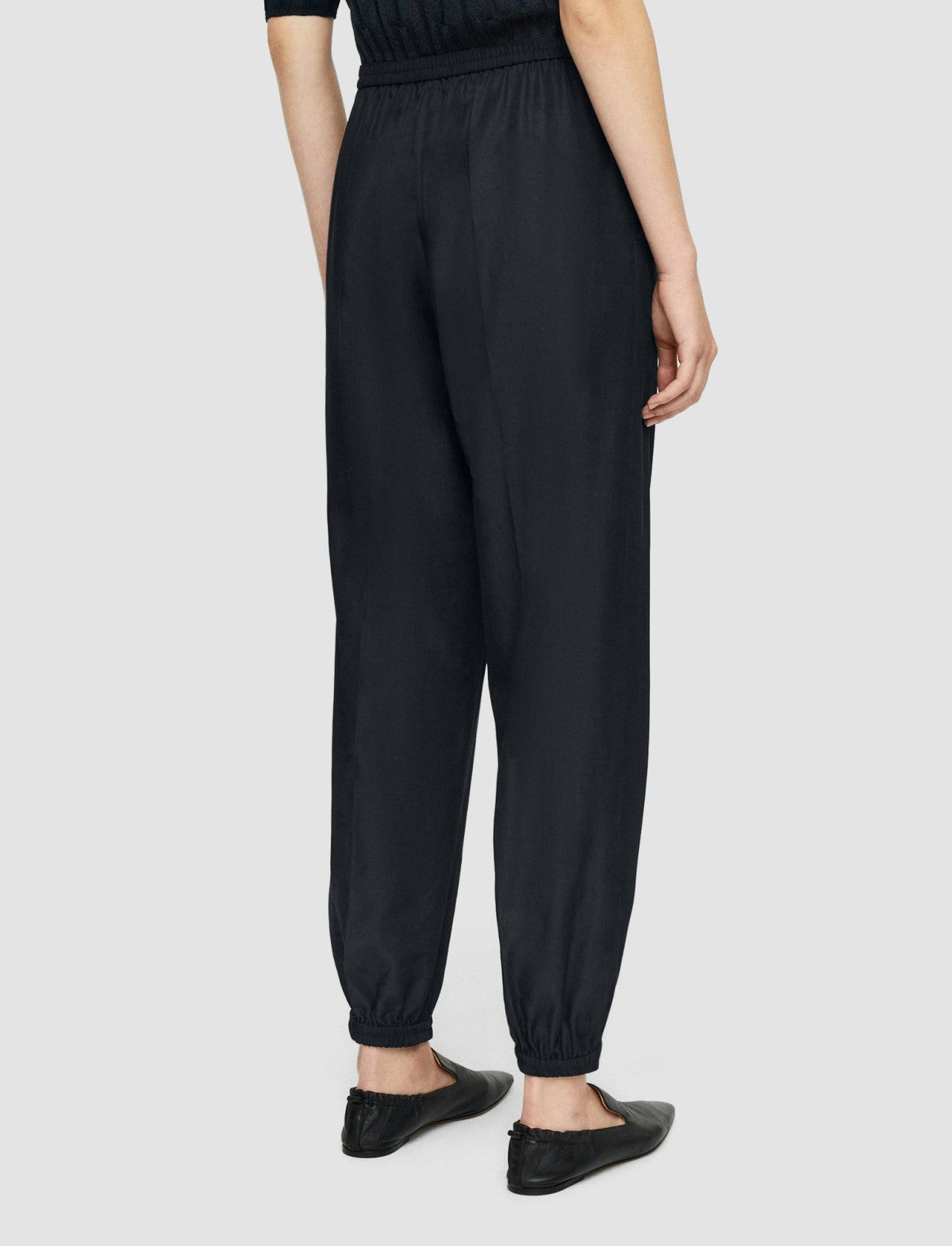 JOSEPH Fashion Women Taio Soft Cotton Silk Trousers Navy