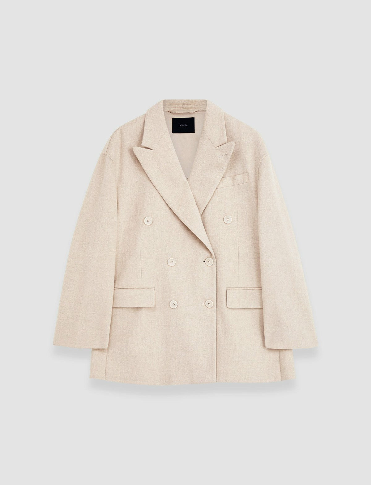 JOSEPH Fashion Women Light Double Face Hermel Jacket Oat Melange