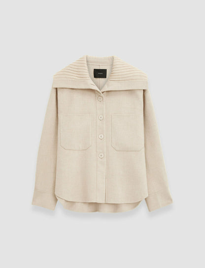 JOSEPH Fashion Women Light Double Face Henri Jacket Oat Melange