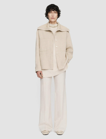 JOSEPH Fashion Women Light Double Face Henri Jacket Oat Melange