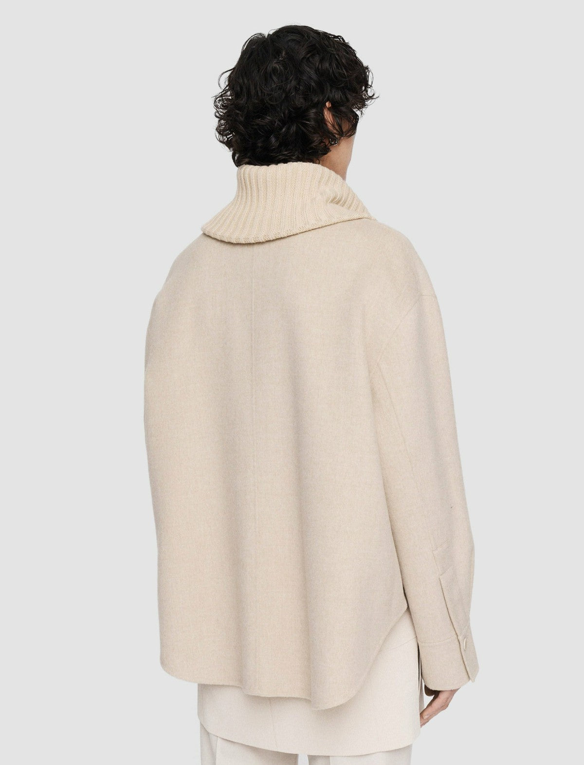 JOSEPH Fashion Women Light Double Face Henri Jacket Oat Melange