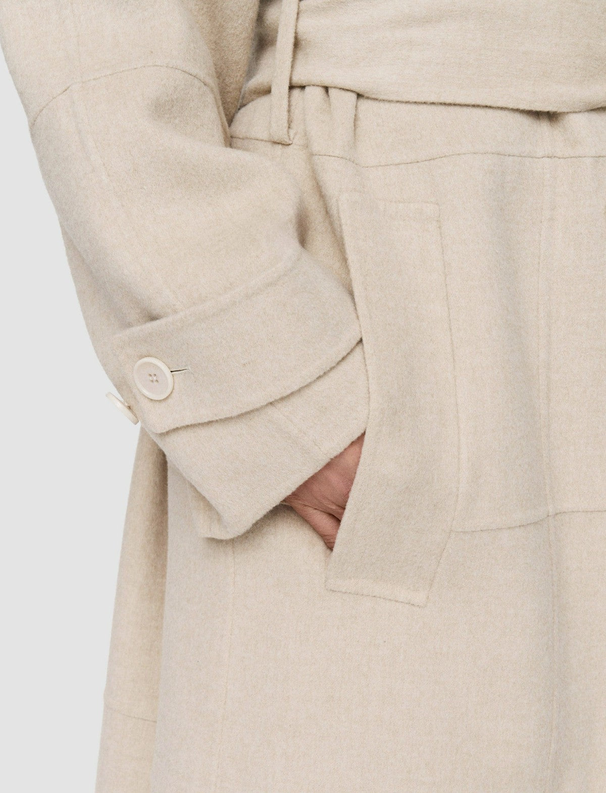 JOSEPH Fashion Women Light Double Face Animation Merton Coat Oat