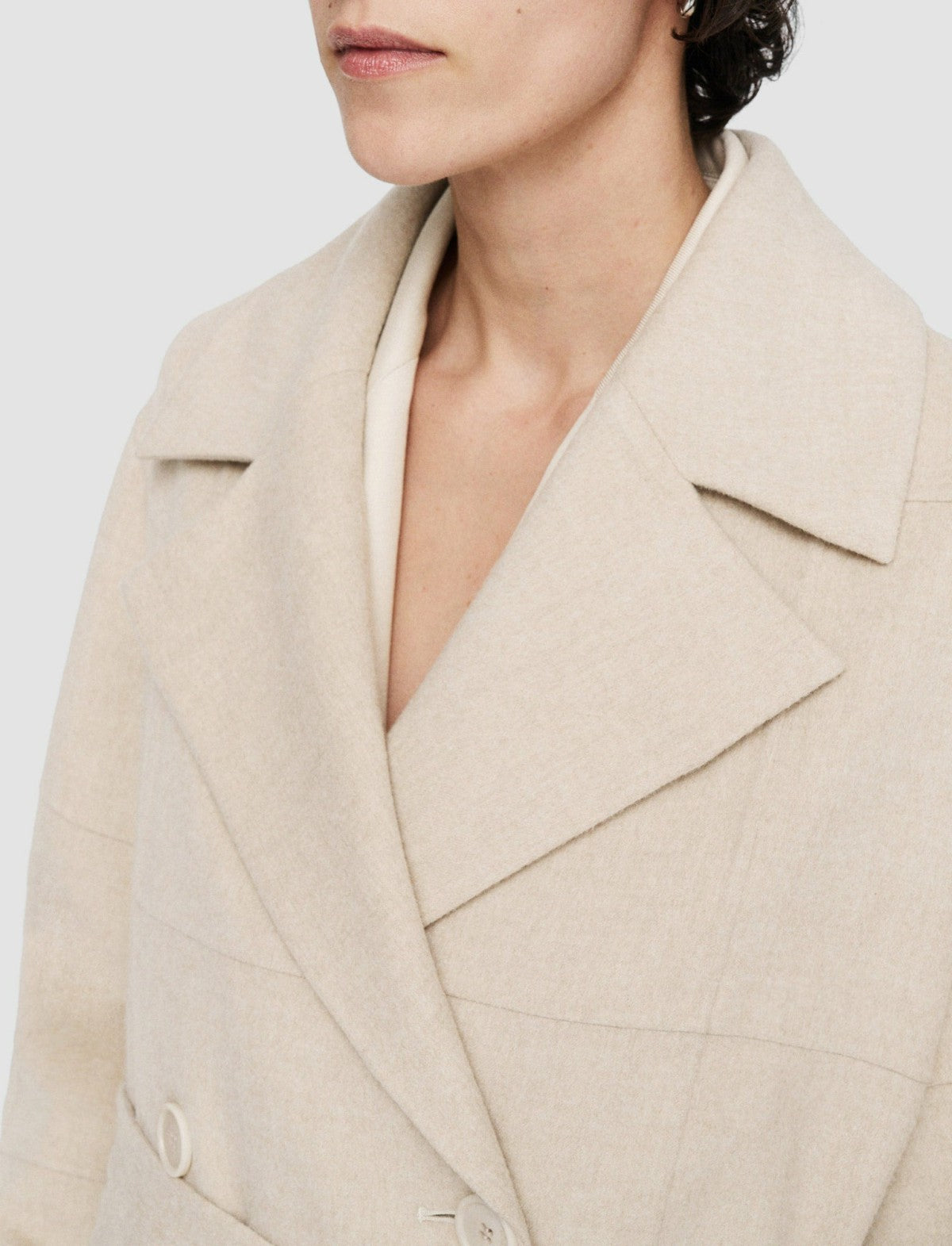 JOSEPH Fashion Women Light Double Face Animation Merton Coat Oat