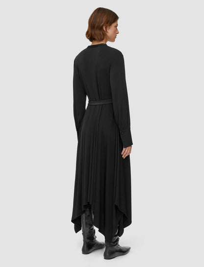 JOSEPH Fashion Women Viscose Jersey Flandre Dress Black