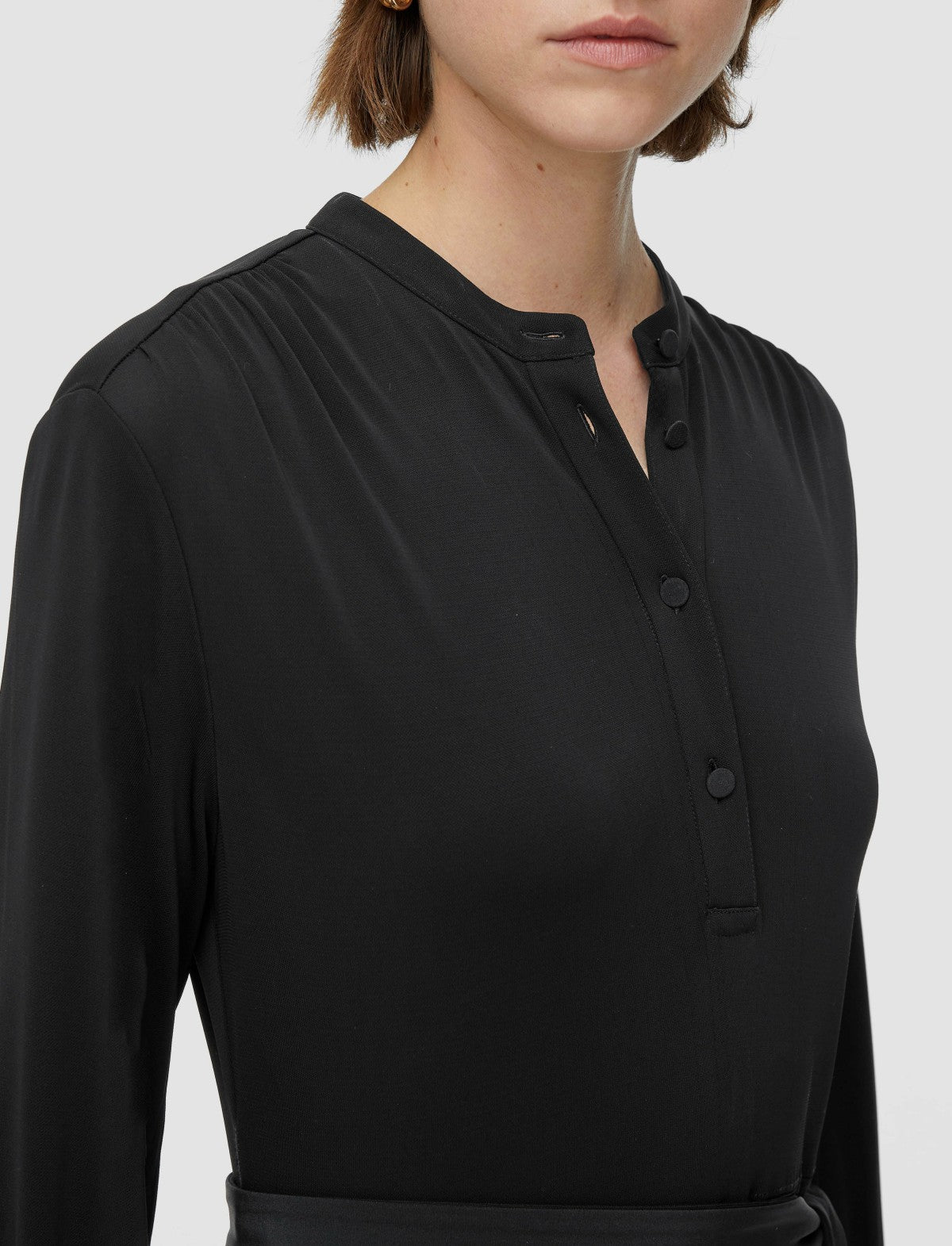 JOSEPH Fashion Women Viscose Jersey Flandre Dress Black