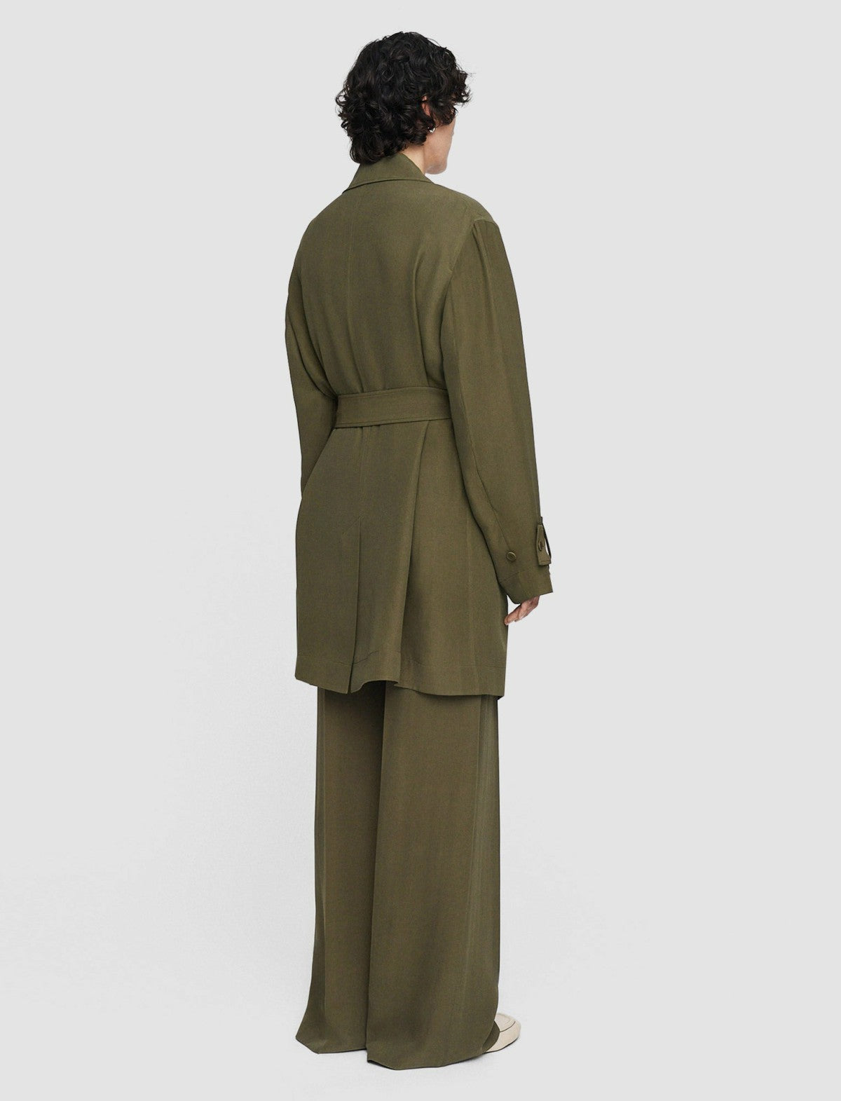 JOSEPH Fashion Women Silk Crepe Charah Jacket Hass Avocado