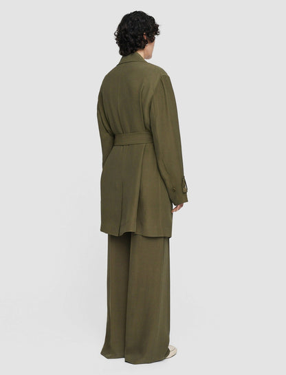 JOSEPH Fashion Women Silk Crepe Charah Jacket Hass Avocado