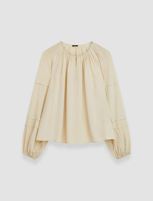 JOSEPH Fashion Women Silk Crepe de Soie Havre Blouse Oat