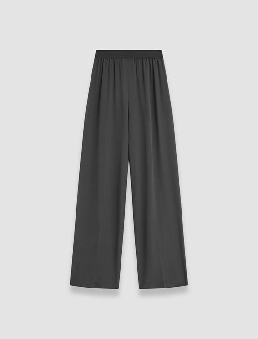 JOSEPH Fashion Women Hulin Crepe de Soie Silk Trousers Slate