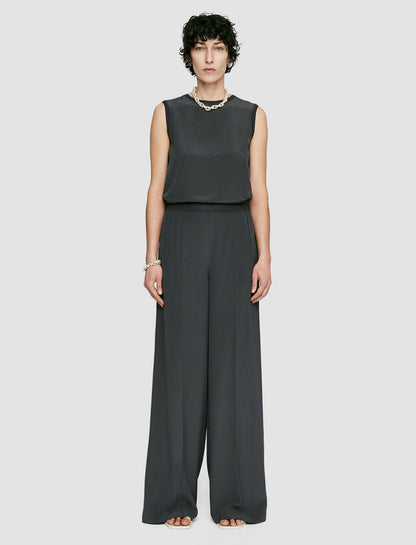JOSEPH Fashion Women Hulin Crepe de Soie Silk Trousers Slate