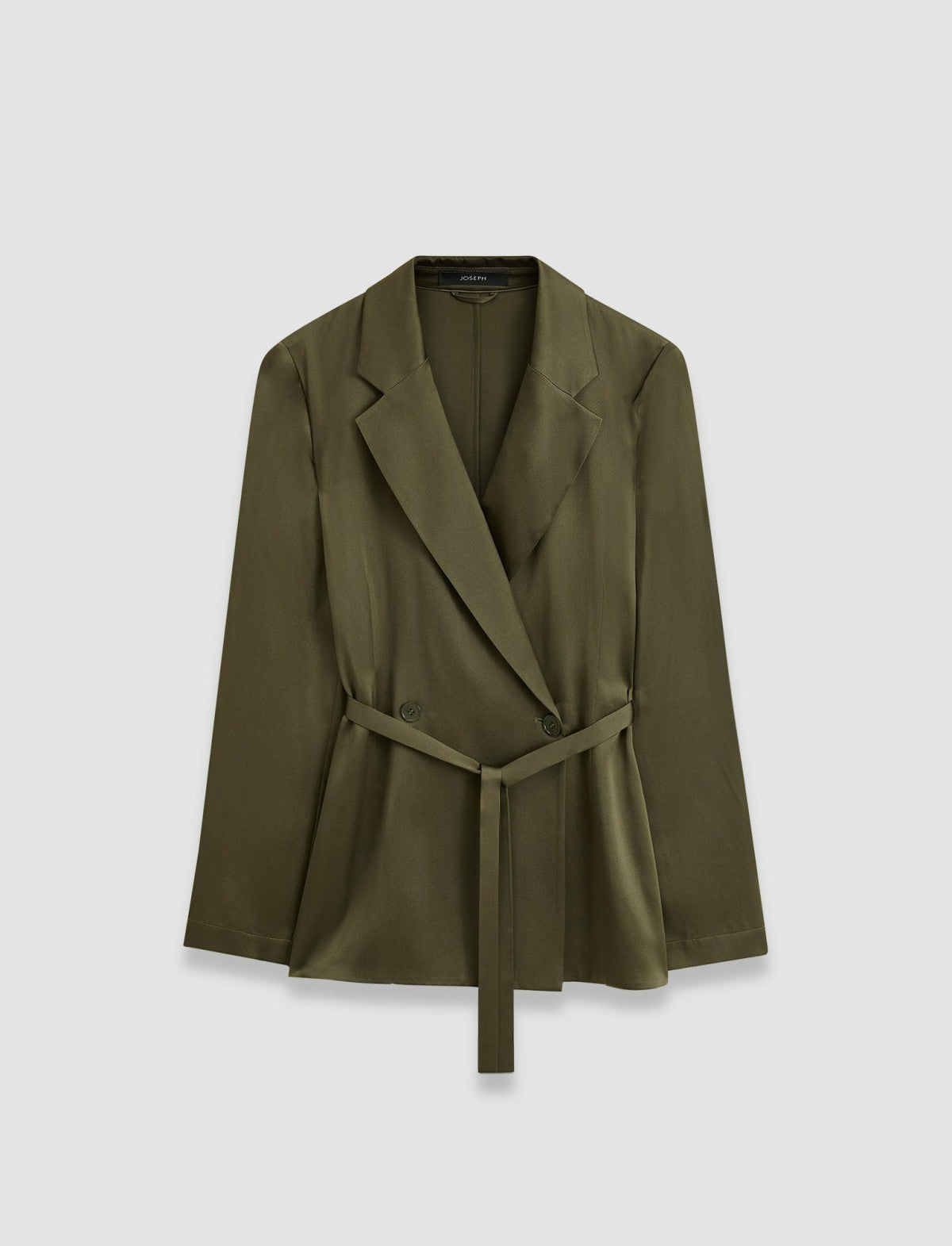 JOSEPH Fashion Women Joubert Silk Satin Jacket Hass Avocado